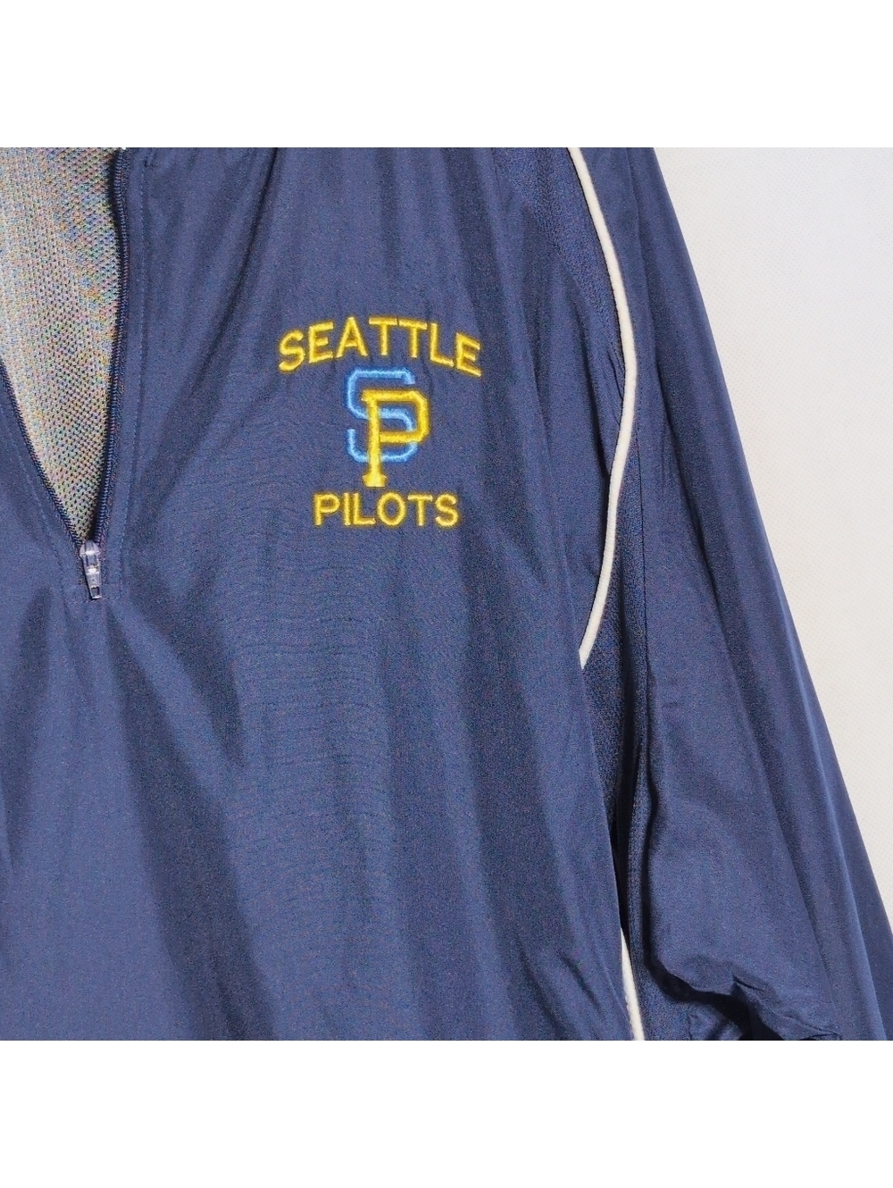 Alleson Vintage XXL Seattle Pilots Blue Windbreaker - Picture 3 of 7
